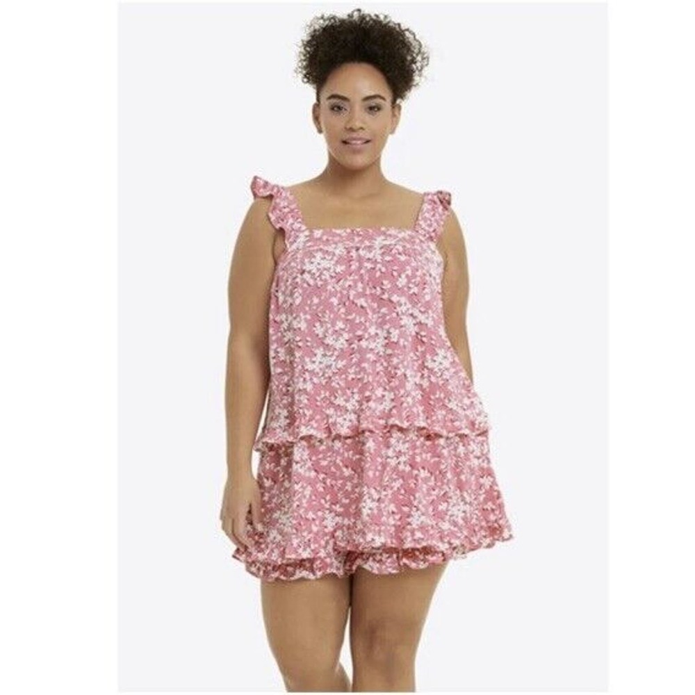 Draper James Babydoll Floral Sleep Tank Top Women's Pink Size Small